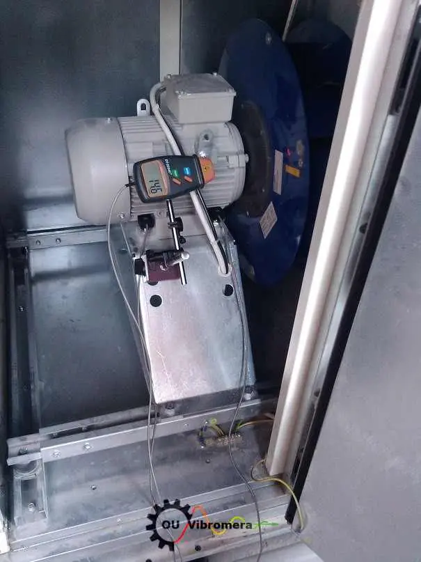 Risultato finale dell'equilibratura dei ventilatori che mostra livelli di vibrazione ridotti